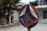 Private property signs dominates streets La Thuille. Photo: D. Pudenko