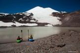 Glacier lake and two peaks of mt. Elbrus. Photo: K. Galat.