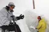 Elbrus Region, Mt.Cheget meteostation. Petr Yastrebkov and meteorologist Nina Bulatova. Photo: O.Kolmovsky