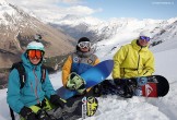 Elbrus region. Egor Druzhinin, Vitaly Mihailov, Petr Yastrebkov. Photo: O.Kolmovsky