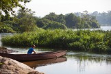 Uganda. Nile river. Dmitriy Danilov in "Hairy Lemon" camp. Photo: Konstantin Galat