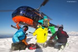 Russia. Krasnaya Polyana. Helicopter Alouette of Heliaction company. RTP team. Photo: Konstantin Galat