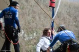 Russia. Sochi region. "SkyPark AJ Hackett Sochi". Skier Lucas Swieykowski after 207-meter Bungy jump. Photo: Konstantin Galat