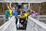 Russia. Sochi region. "SkyPark AJ Hackett Sochi". RideThePlanet team and french filming crew (Skiers: Thibaud Duchosal, Lucas Swieykowski, Richard Amacker, Laurent Jamet). Photo: Konstantin Galat