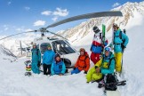 Russia. Nothern Osetia. RTP team and "Heliaction" company's helicopter "Eurocopter A350". Pilot - Arseniy Boldyrev. Photo: Sergey Puzankov