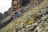 Russia. North face of Elbrus. Rider - Nikolay Pukhir. Photo: Ludmila Zvegintseva