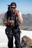 Russia. North face of Elbrus. RTP cameraman - Oleg Kolmovskiy. Photo: Ludmila Zvegintseva