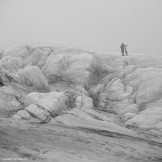 Russia. North face of Elbrus. Rider - Nikolay Pukhir. Photo: Ludmila Zvegintseva