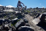 Russia. North face of Elbrus. Rider - Petr Vinokurov. Photo: Ludmila Zvegintseva