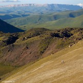 Russia. North face of Elbrus. Rider - Petr Vinokurov. Photo: Ludmila Zvegintseva